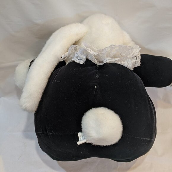 Plush Rabbit in Navy Blue Outfit Xmas CC Bunnies - Picture 2 of 5